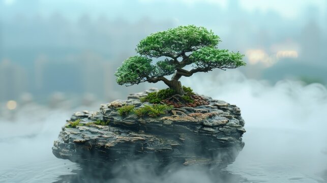 Where do bonsai trees grow naturally?